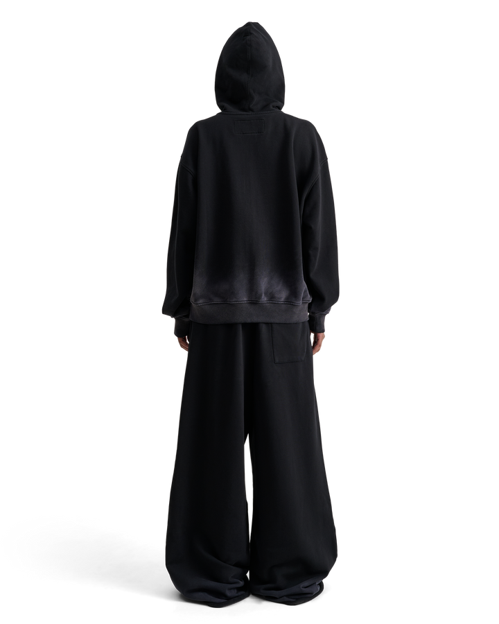 ALIS AARON HOODIE W/ ZIPPER & LOTUS PATCH Hoodie Faded Black