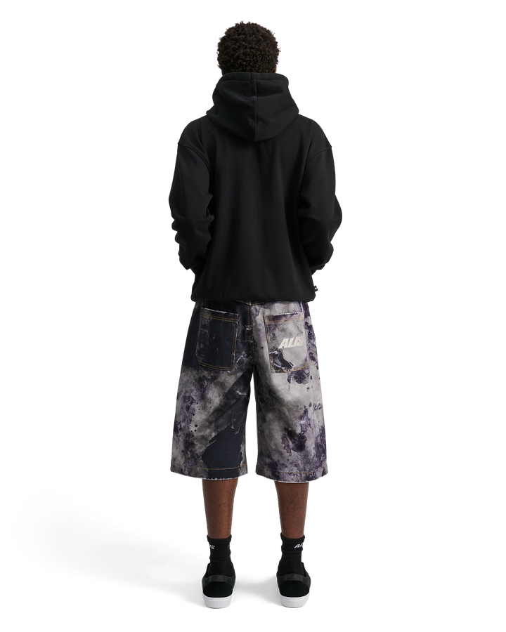 ALIS AARON HOODIE W/ ZIPPER & LOTUS PATCH Hoodie Faded Black