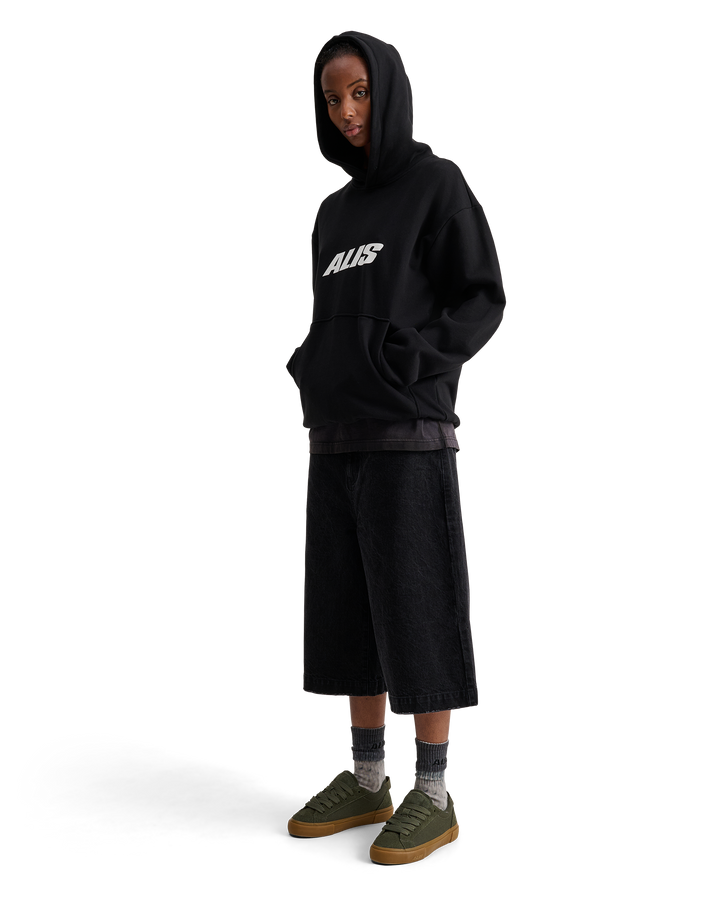 ALIS AORI HOODIE W/ CHEST LOGO Hoodie Solid Black