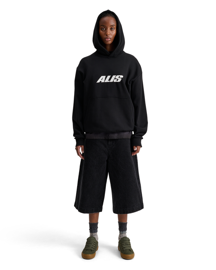 ALIS AORI HOODIE W/ CHEST LOGO Hoodie Solid Black
