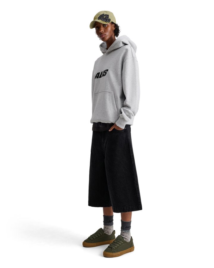 ALIS AORI HOODIE W/ CHEST LOGO Hoodie Grey Melange