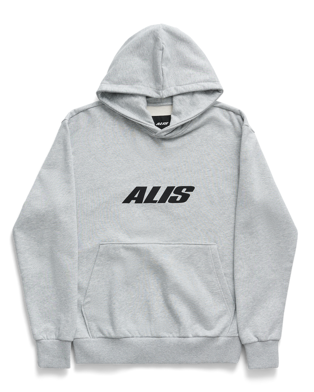 ALIS AORI HOODIE W/ CHEST LOGO Hoodie Grey Melange