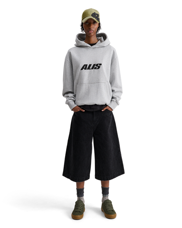 ALIS AORI HOODIE W/ CHEST LOGO Hoodie Grey Melange