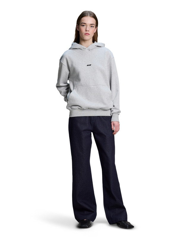 ALIS AORI HOODIE W/ LOGO Hoodie Grey Melange