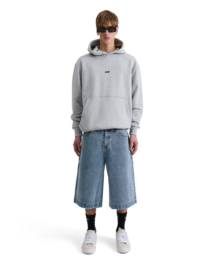ALIS AORI HOODIE W/ LOGO Hoodie Grey Melange