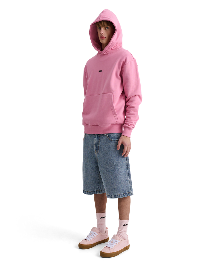 ALIS AORI HOODIE W/ LOGO Hoodie Solid Pink