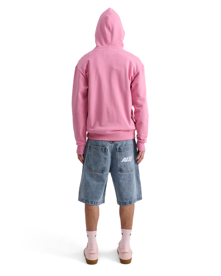 ALIS AORI HOODIE W/ LOGO Hoodie Solid Pink