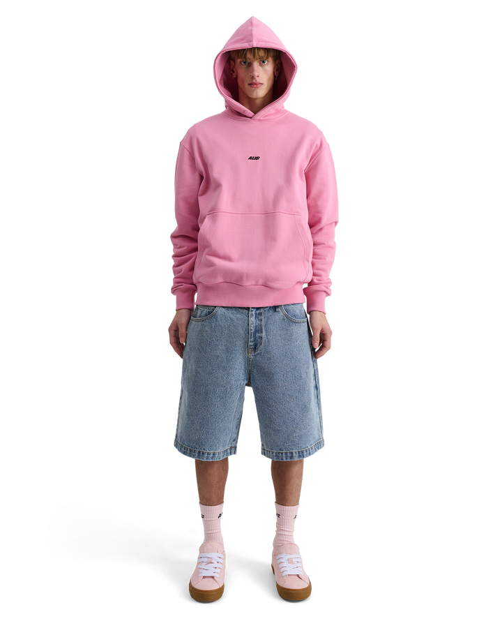 ALIS AORI HOODIE W/ LOGO Hoodie Solid Pink
