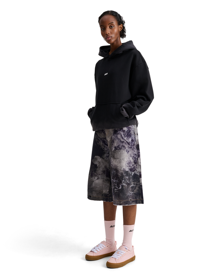 ALIS AORI HOODIE W/ LOGO Hoodie Faded Black