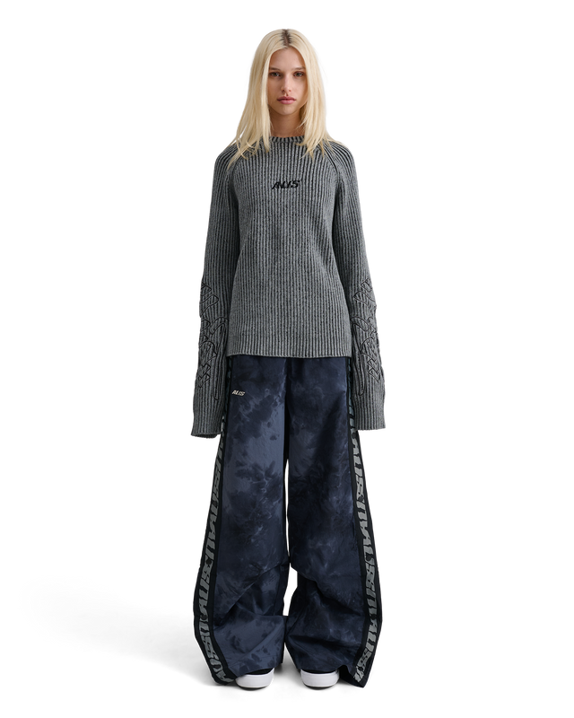 ALIS ARIA KNIT SWEAT W/ EMBROIDERY Knitwear Grey : Black