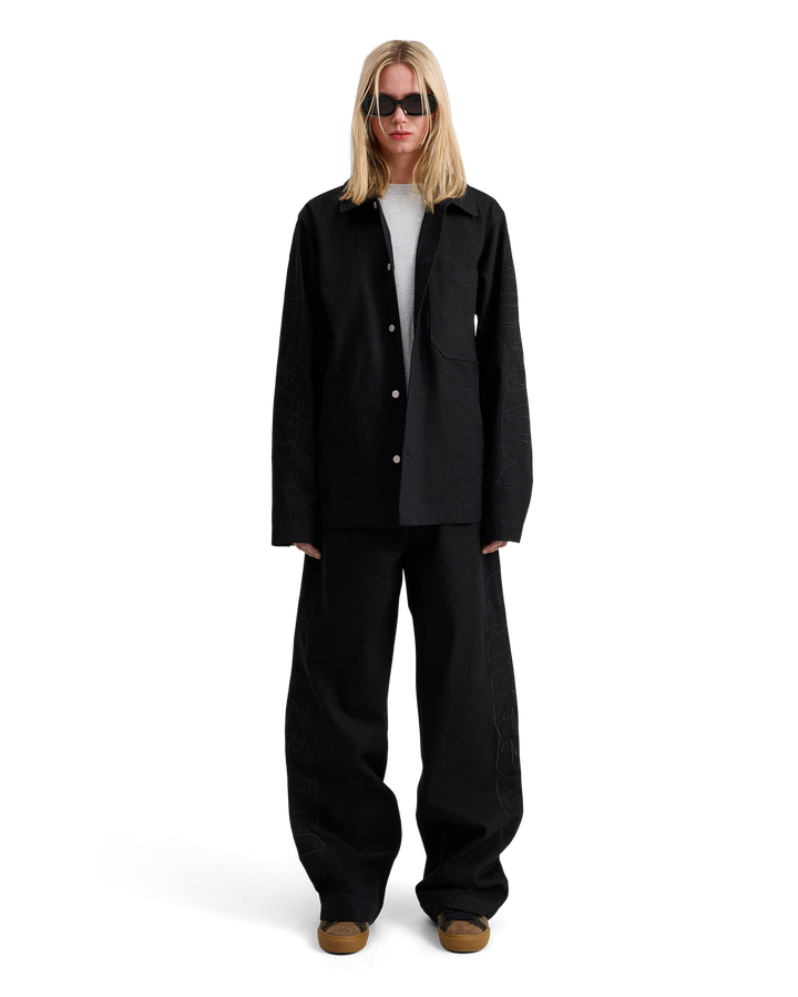 ALIS BAM WIDE FIT JEANS W/ EMBROIDERY Jeans Solid Black