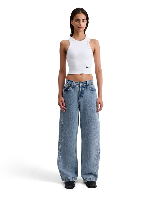 ALIS BAM WIDE FIT JEANS W/ EMBROIDERY Jeans Washed Light Blue