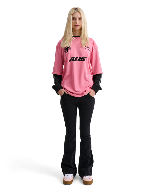 ALIS COMEBACK CLUB 2-LAYER JERSEY L/S Jersey Pink : Black
