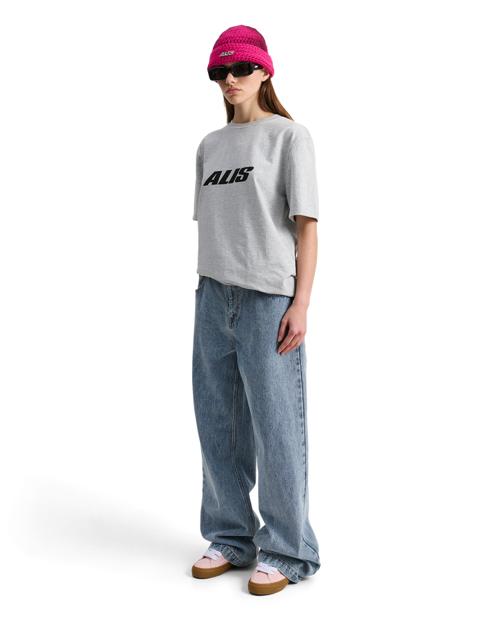 ALIS JERON ESSENTIAL T-SHIRT W/ CHEST LOGO T-shirt Grey Melange