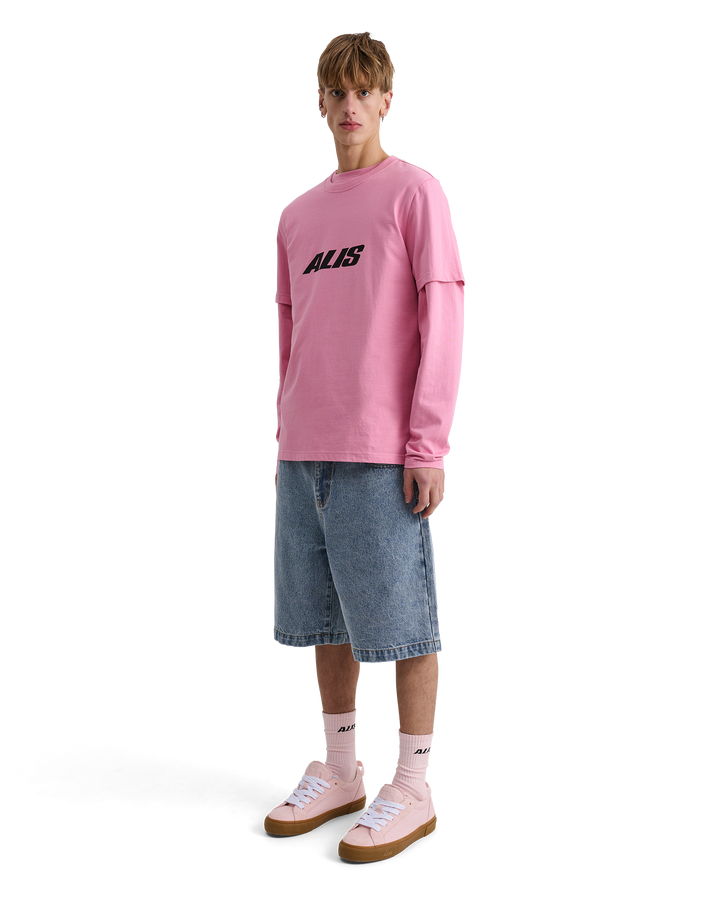 ALIS JERON ESSENTIAL T-SHIRT W/ CHEST LOGO T-shirt Solid Pink