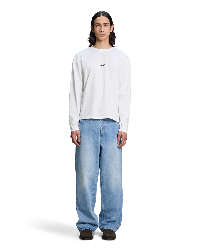 ALIS JOSHUA LONG SLEEVE W/ LOGO L/S Jersey Solid White