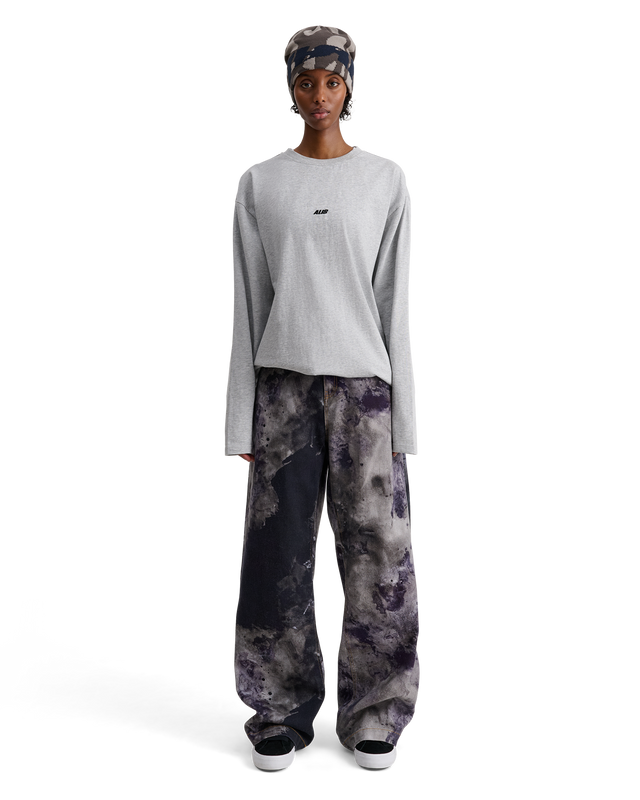 ALIS JOSHUA LONG SLEEVE W/ LOGO L/S Jersey Grey Melange