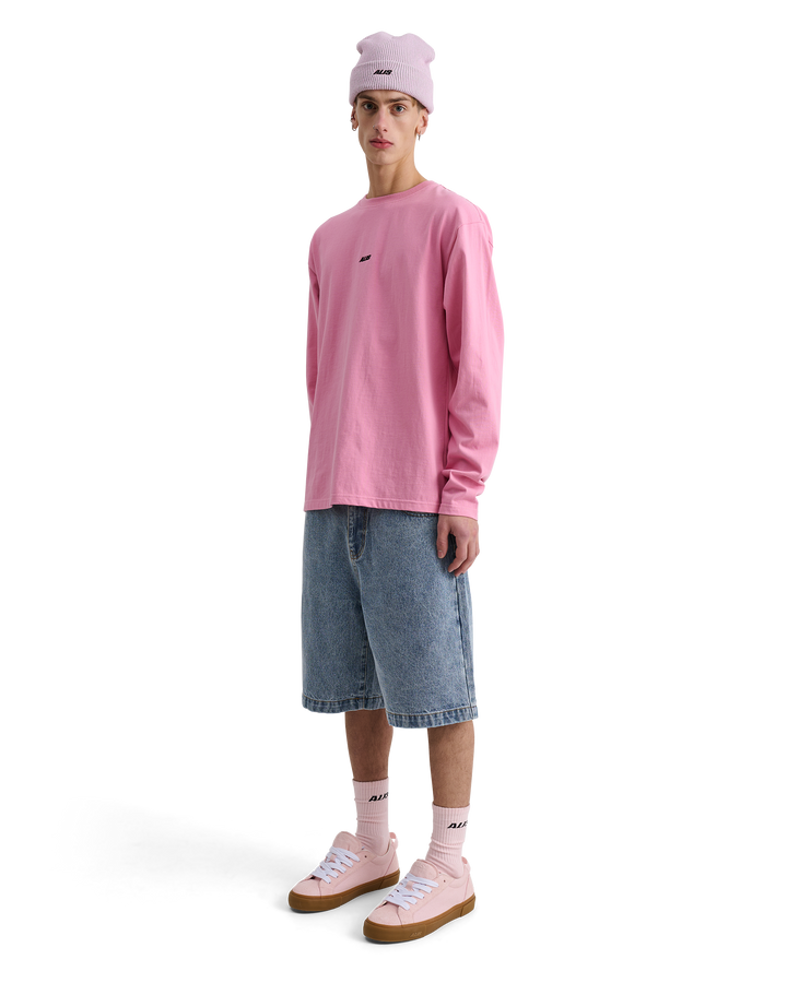 ALIS JOSHUA LONG SLEEVE W/ LOGO L/S Jersey Solid Pink