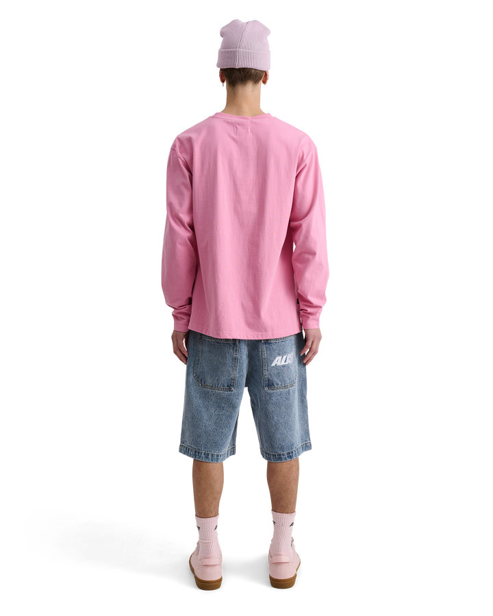 ALIS JOSHUA LONG SLEEVE W/ LOGO L/S Jersey Solid Pink