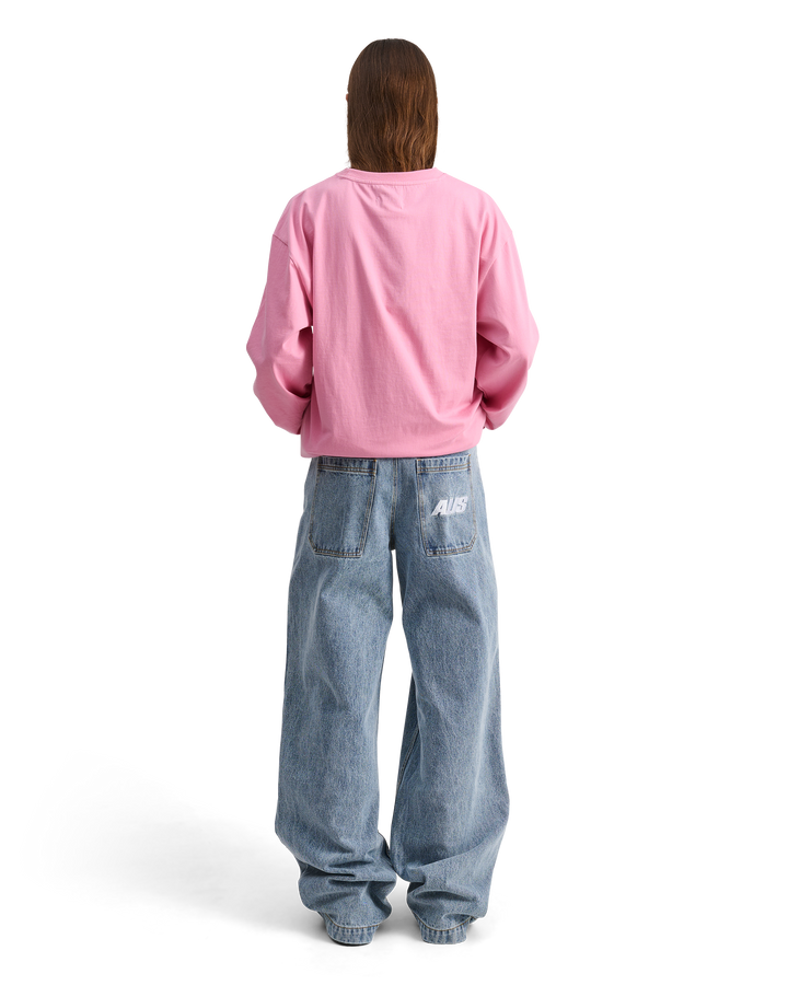 ALIS JOSHUA LONG SLEEVE W/ LOGO L/S Jersey Solid Pink