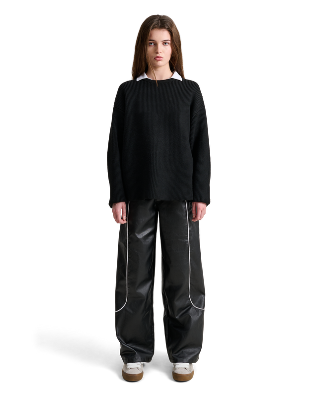ALIS LEDLEY RIB KNITTED PULL OVER Knitwear Solid Black