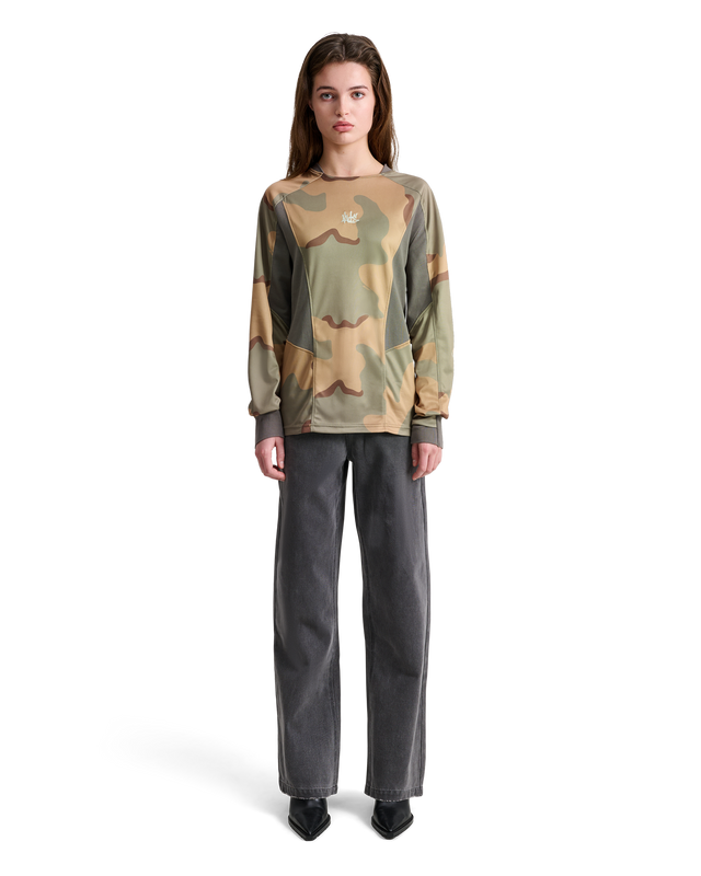 ALIS NIKOLA LONG SLEEVE W. EMBROIDERED LOGO L/S Jersey CAMOUFLAGE : GREY