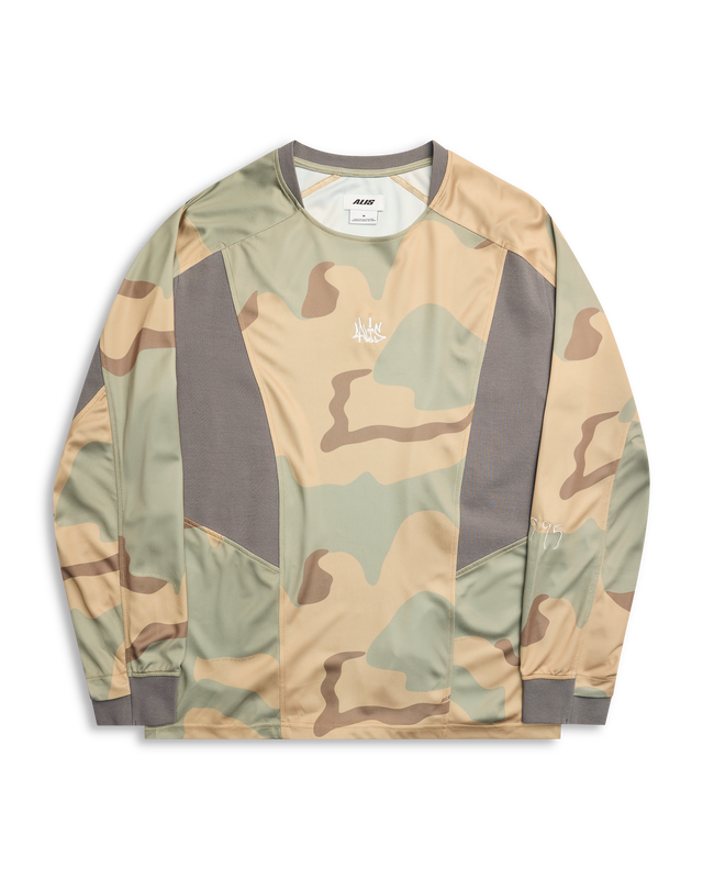 ALIS NIKOLA LONG SLEEVE W. EMBROIDERED LOGO L/S Jersey CAMOUFLAGE : GREY