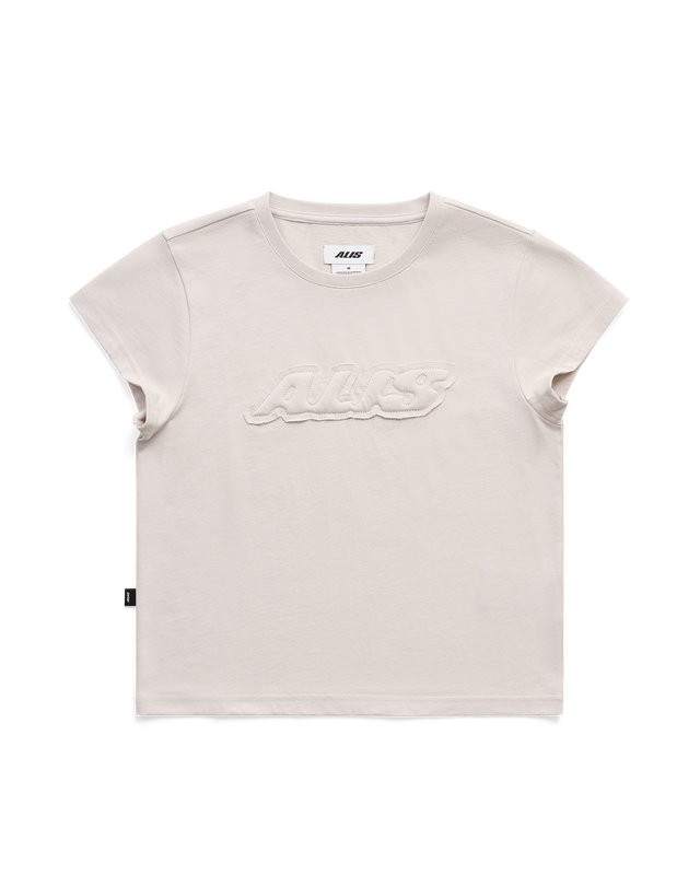 ALIS OLIIEY BABY TEE W/ PATCH T-shirt Solid Antartica Off White