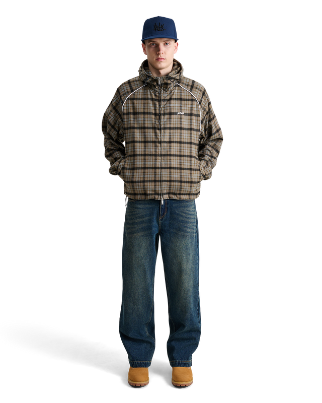 ALIS ORBY HOODED JACKET Jacket SAND:BLUE TARTAN