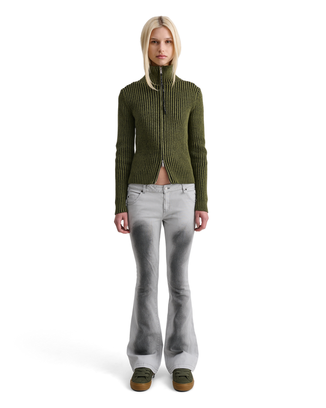 ALIS PEAROS KNIT SWEATER W/ ZIP Knitwear Olive