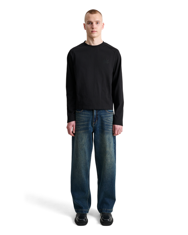 ALIS SOL LONG SLEEVE W. EMBROIDERED LOGO L/S Jersey Solid Black