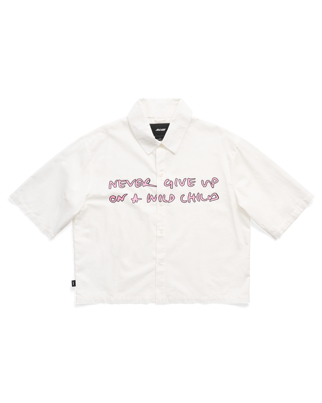 ALIS THEOTIS CROPPED SHORT SLEEVE SHIRT W/ CHEST PRINT Shirt