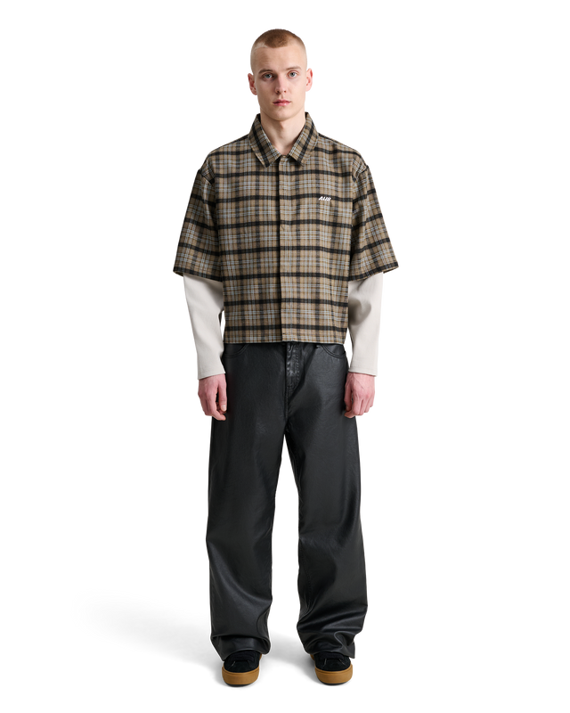 ALIS TODY DOUBLE LAYERED SHIRT L/S Jersey SAND:BLUE TARTAN