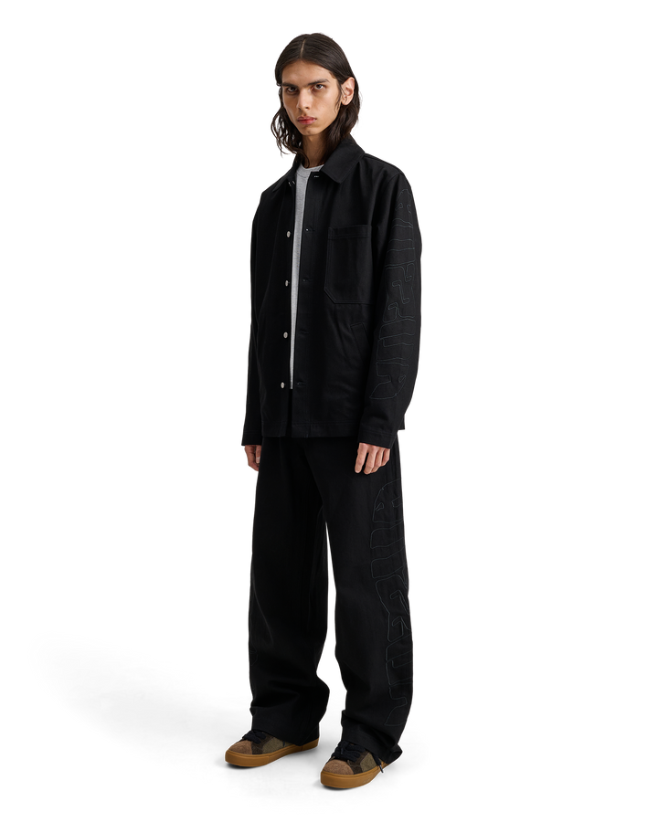 ALIS VIREN SHORT WORKER JACKET W/ SLEEVE EMBROIDERY Jacket