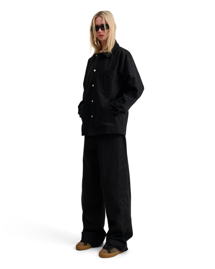 ALIS VIREN SHORT WORKER JACKET W/ SLEEVE EMBROIDERY Jacket