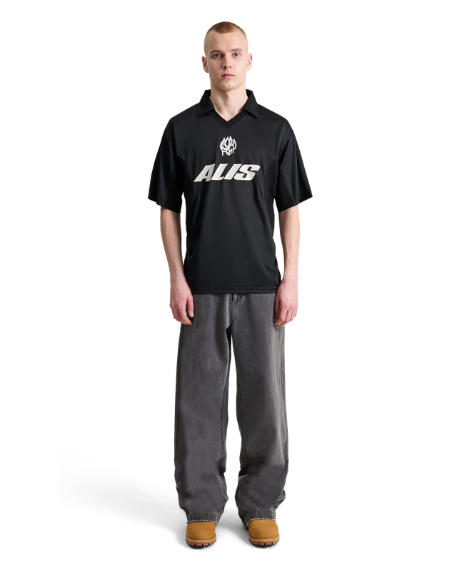 ALIS WIZZY POLO JERSEY Polo BALCK + GREY